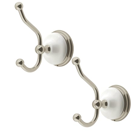 Kingston Brass Victorian 2-Piece Robe Hook, Brushed Nickel BAK1117SN